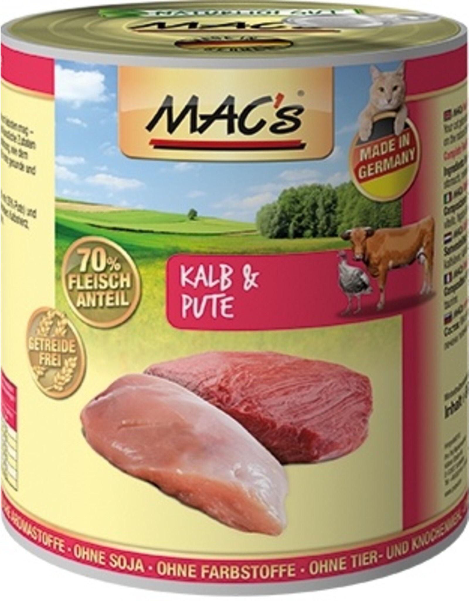 Mac´s Macs Cat Kalb & Pute 800g Dose