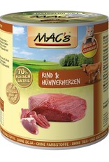 Mac´s Macs Cat Rind & Hühnerherz 800g Dose
