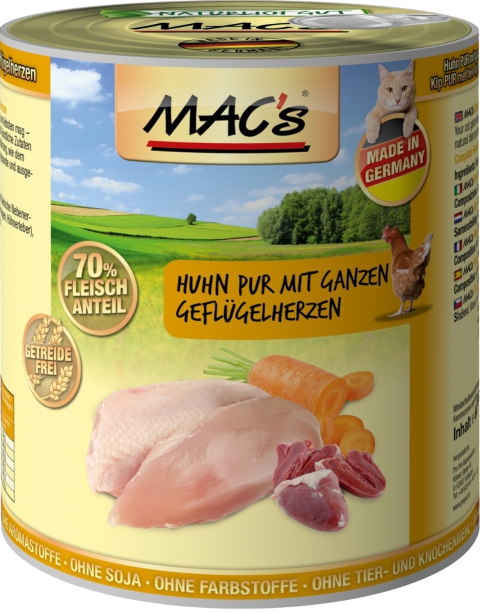 Mac´s Macs Cat Geflügelherzen 800g
