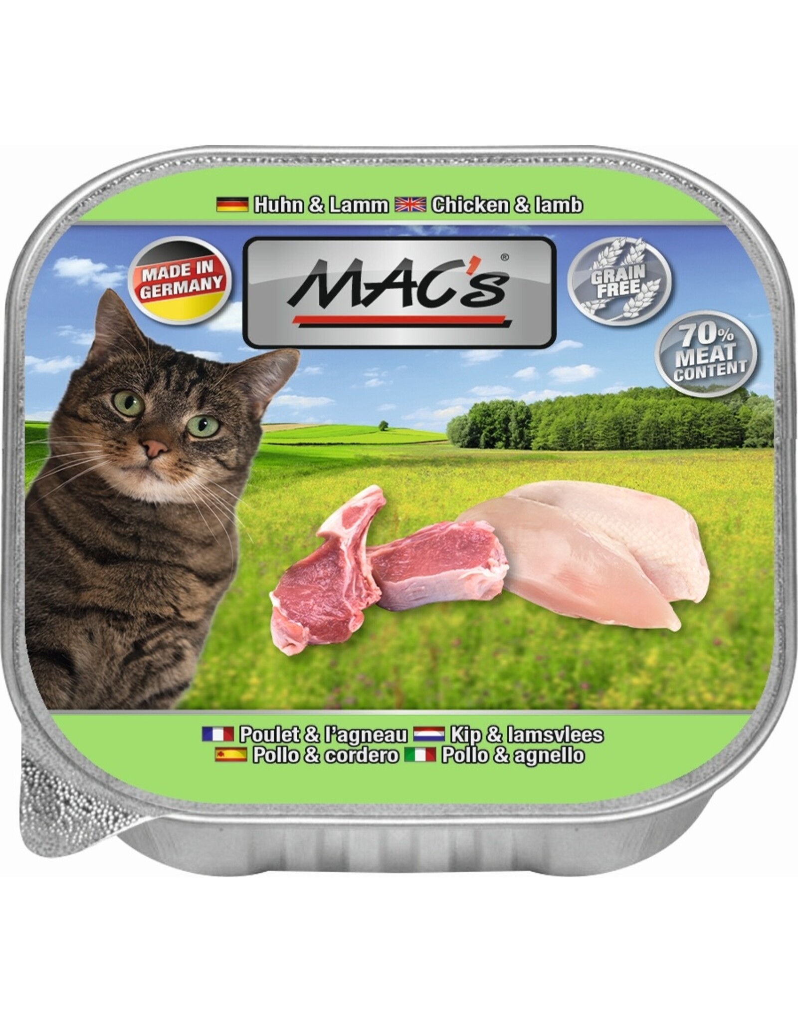 Mac´s Macs Cat Huhn + Lamm      85gS