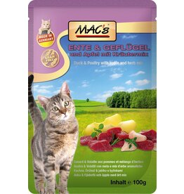 Mac´s Macs Cat Ente & Apfel 100g Frischebeutel