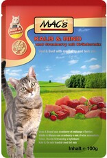 Mac´s Macs Cat Kalb & Cranberry 100g Frischebeutel