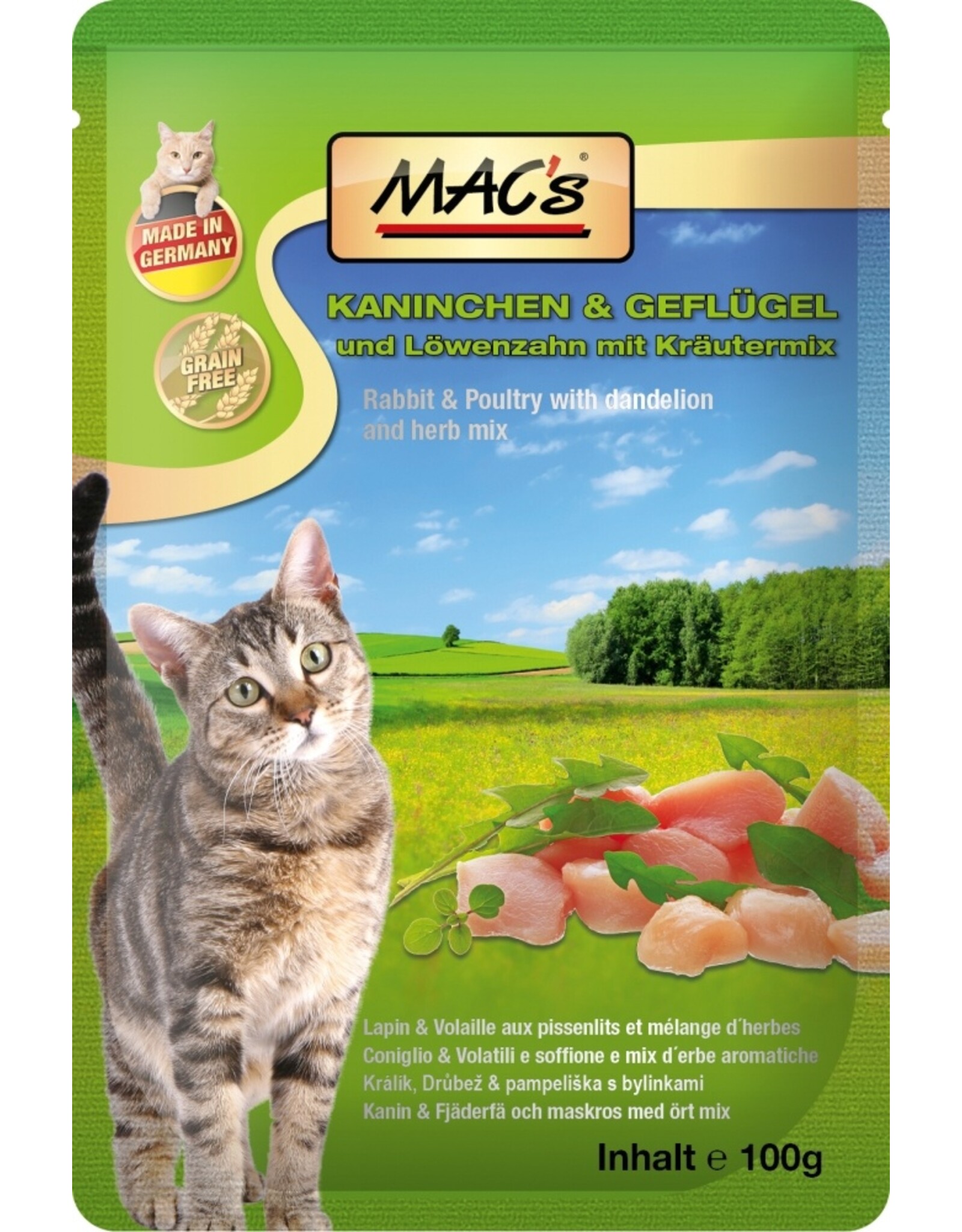 Mac´s Macs Cat Kaninchen & Geflügel 100g Frischebeutel