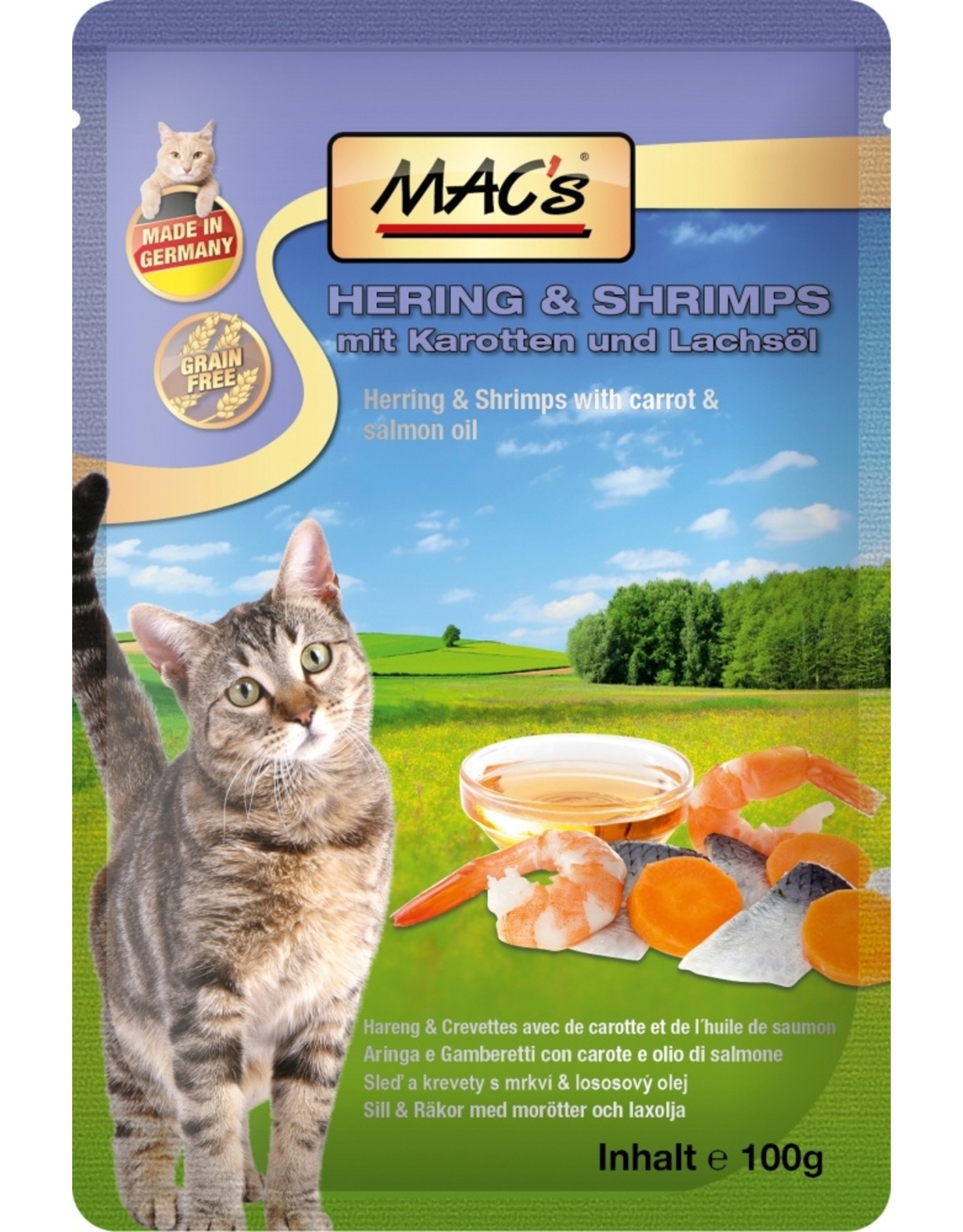 Mac´s Macs Cat Hering & Shrimps 100g Frischebeutel