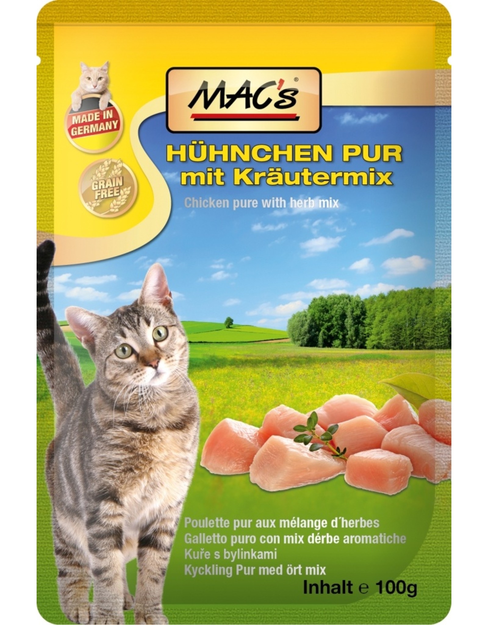 Mac´s Macs Cat Hähnchen Pur & Kräuter 100g Frischebeutel