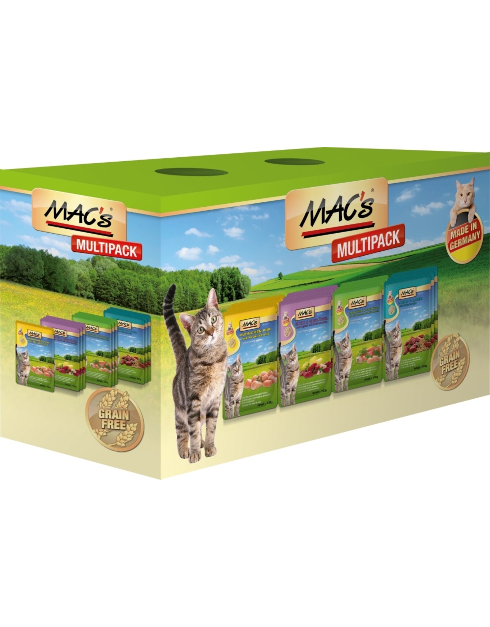Mac´s Macs Cat Mischpack ohne Fisch 12x100g Frischebeutel