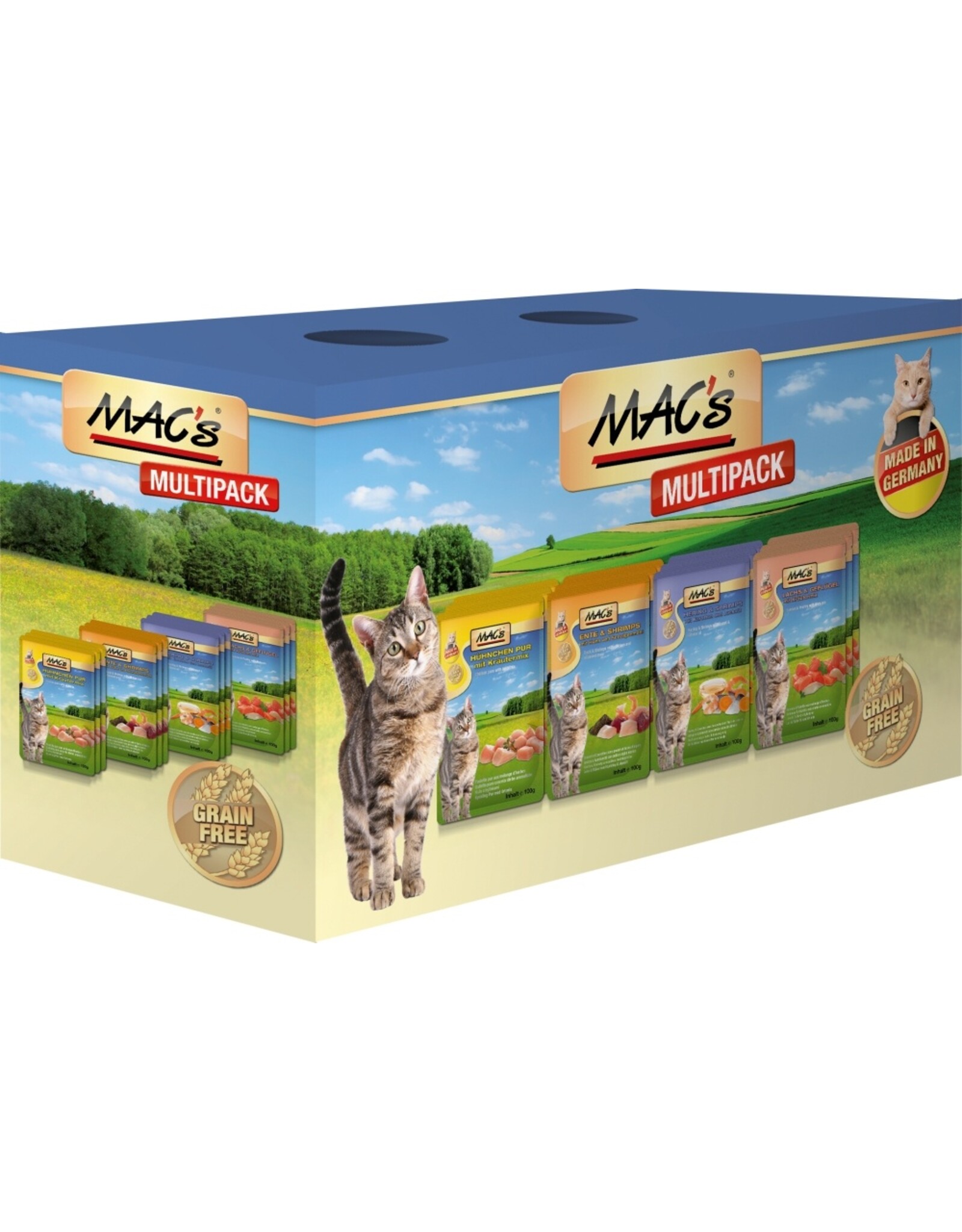 Mac´s Macs Cat Mischpack mit Fisch 12x100g Frischebeutel