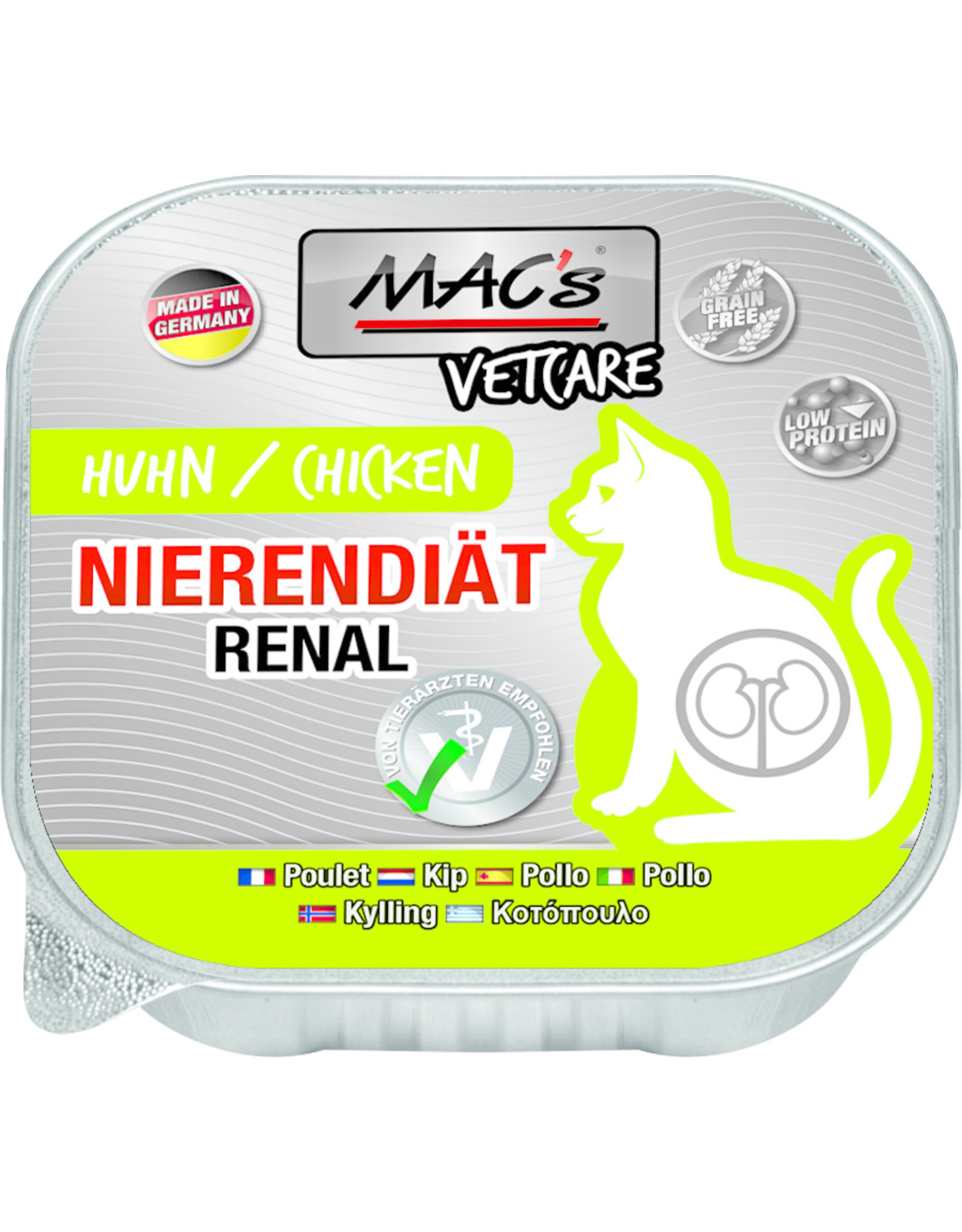 Mac´s MACs Cat Vetcare Huhn Nierendiät 100gS