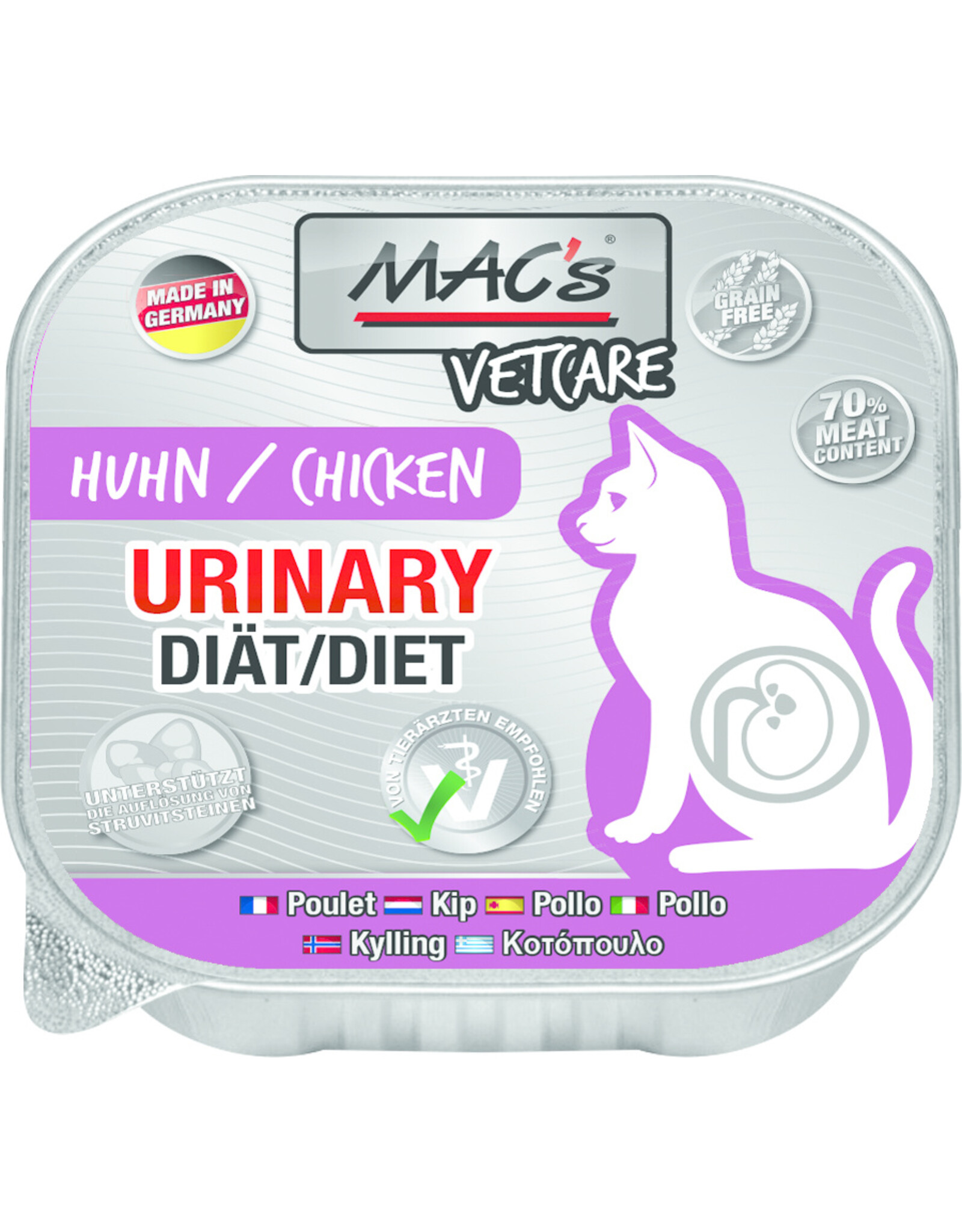 Mac´s MACs Cat Vetcare Urinary Huhn 100gS