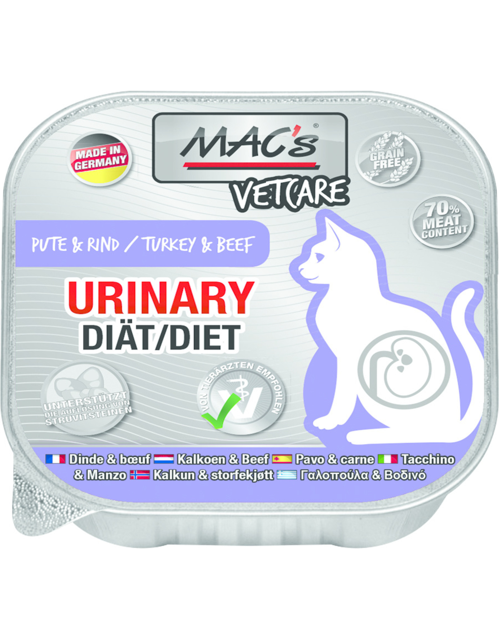Mac´s MACs Cat Vetcare Urinary Pute & Rind 100gS