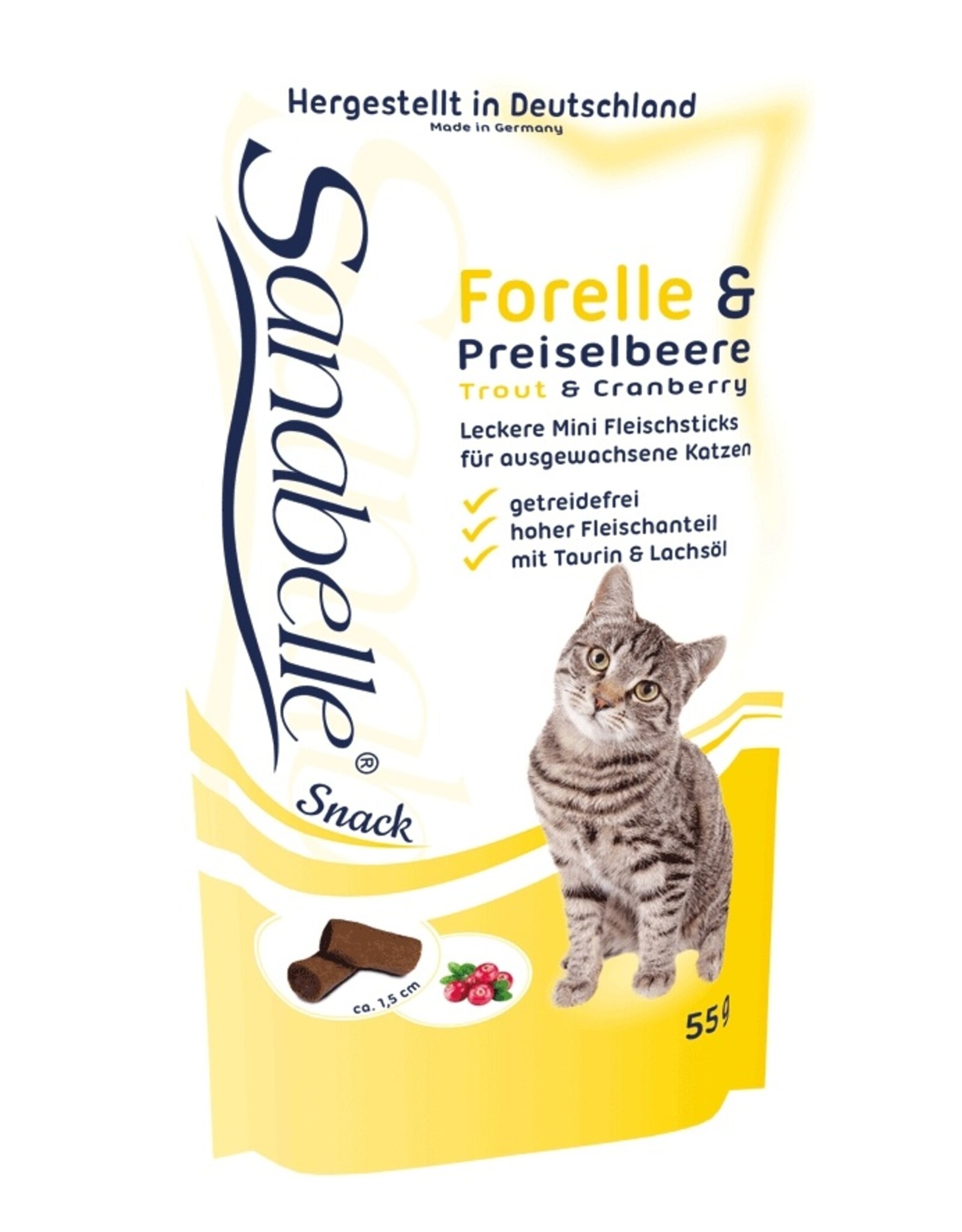 Sanabelle Sanabelle Snack mit Forelle & Preiselbeere 55g