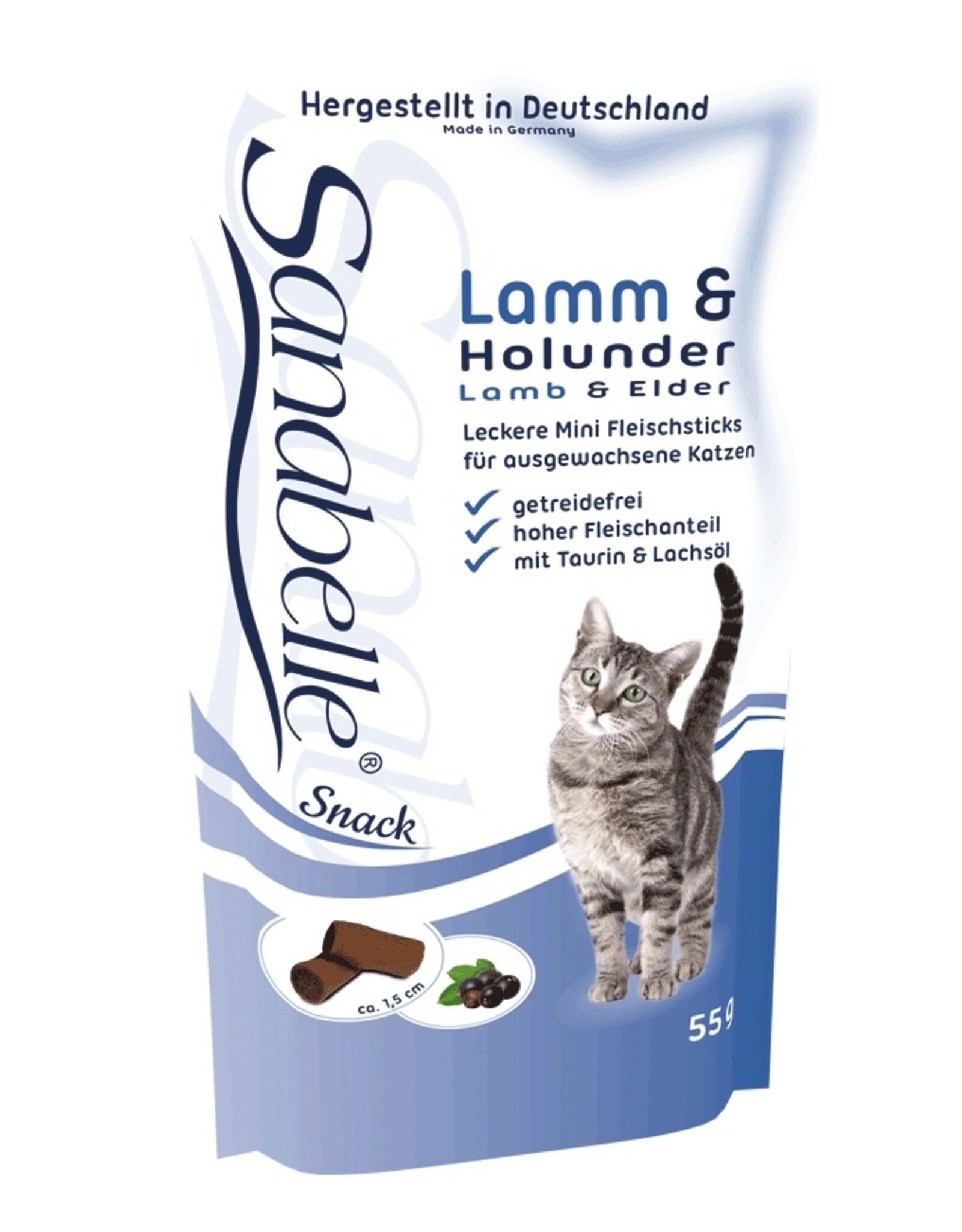 Sanabelle Sanabelle Snack mit Lamm & Holunder 55g