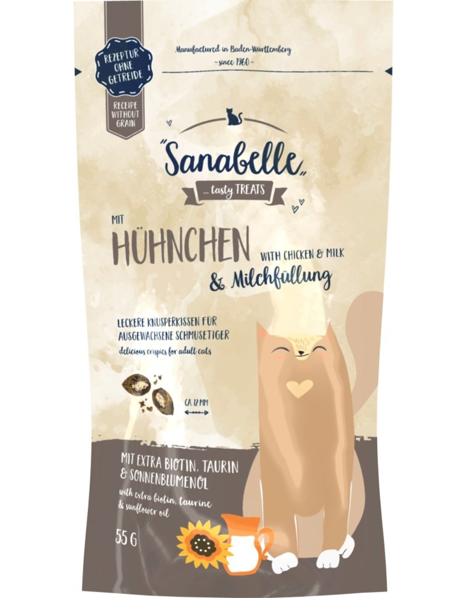 Sanabelle Sanabelle Knusperkissen Huhn & Milch 55g