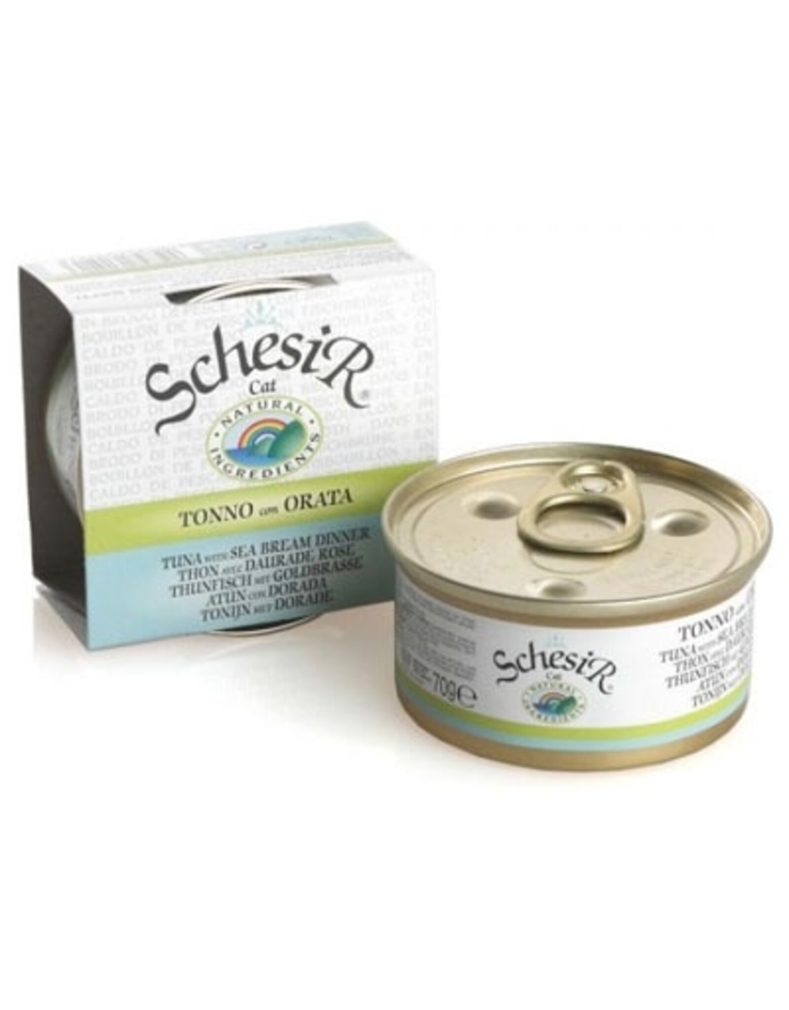 Schesir Schesir Thunfisch mit Goldbrasse in Brühe 70g Dose
