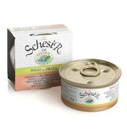Schesir Schesir Hühnerfilet mit Goldbrasse in Brühe 70g Dose
