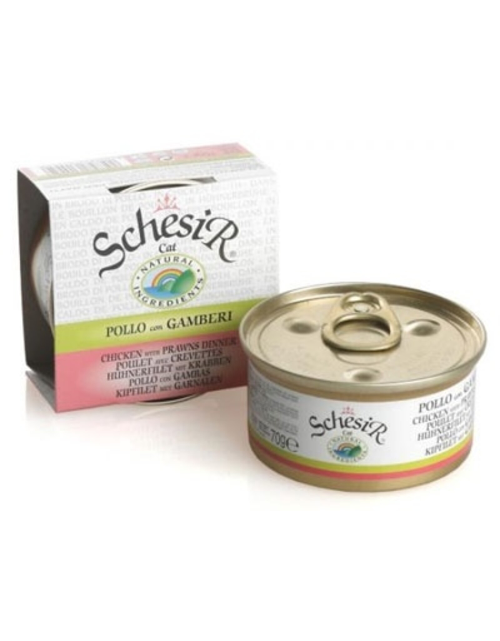 Schesir Schesir Hühnerfilet mit Krabben in Brühe 70g Dose