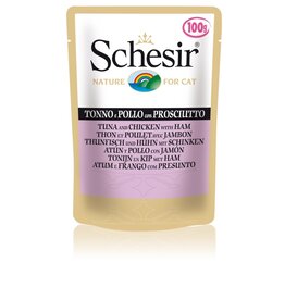 Schesir Schesir Thunfisch, Huhn & Schinken 100g Frischebeutel