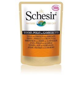 Schesir Schesir Thunfisch, Huhn & Garnelen 100g Frischebeutel