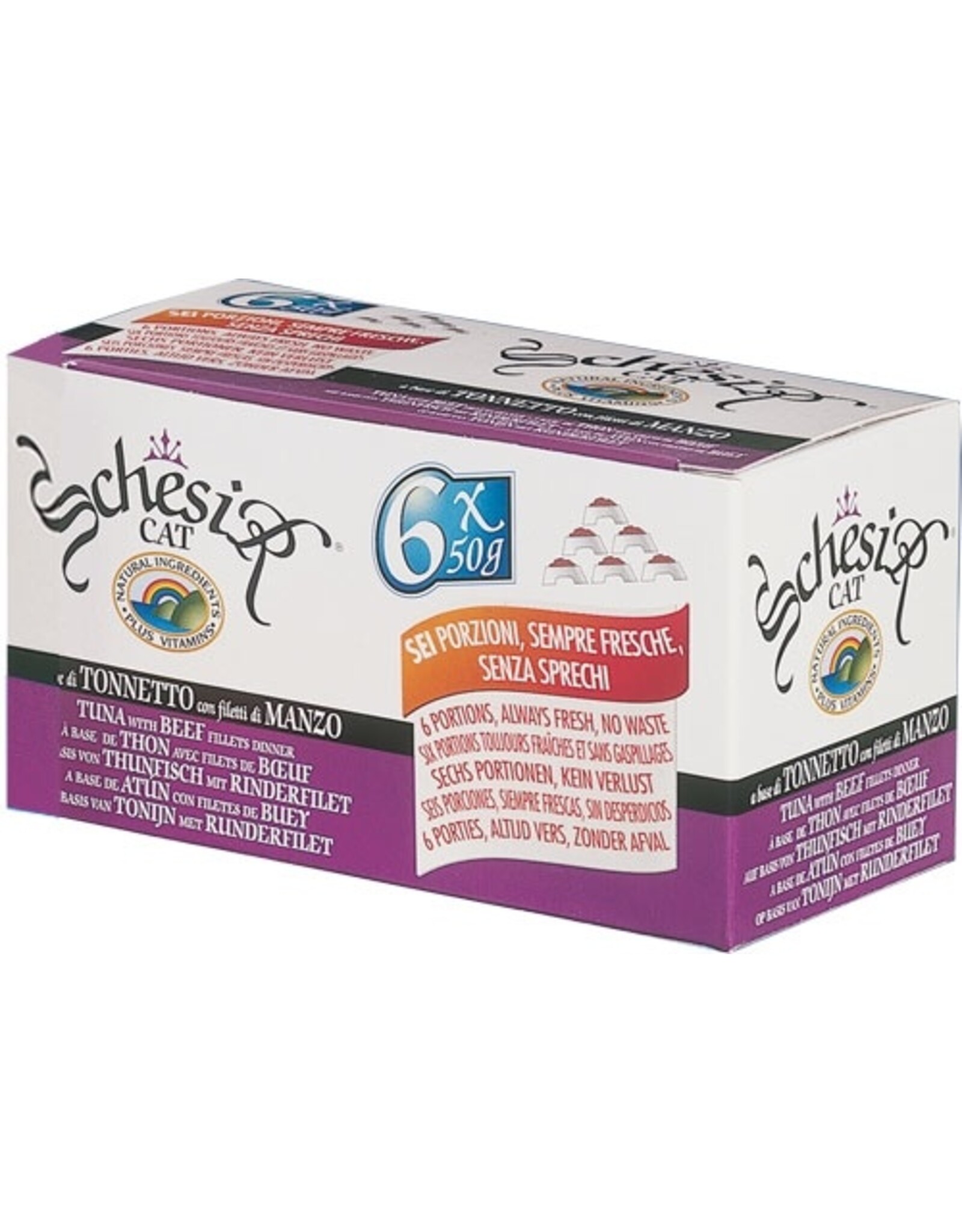 Schesir Schesir Thunfisch & Rindfleisch in Jelly Multipack 6x50g Dose