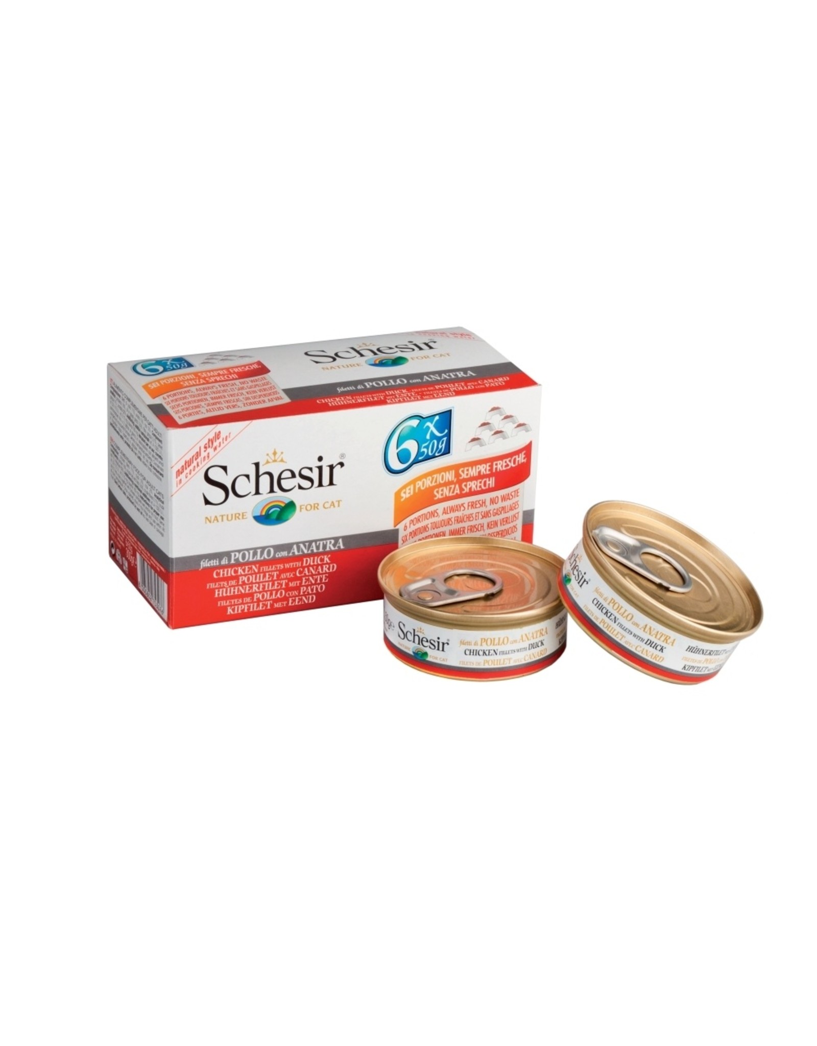 Schesir Schesir Huhn & Ente Multipack 6x50g Dose