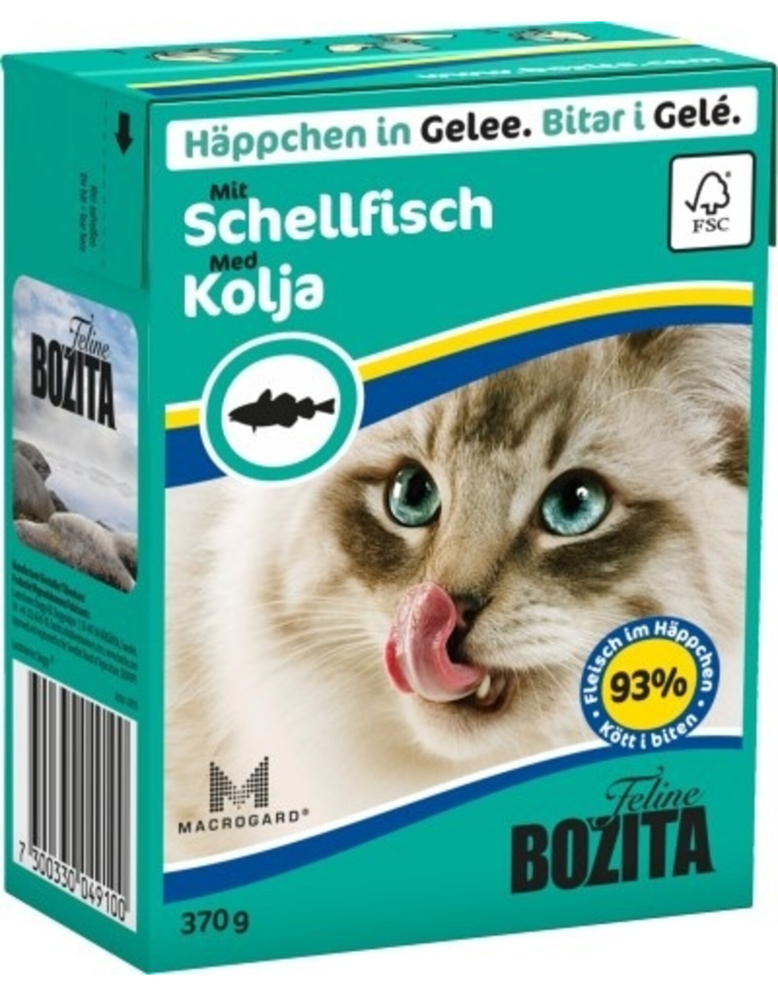 Bozita Bozita Cat Tetra Recard Häppchen in Gelee Schellfisch 370g