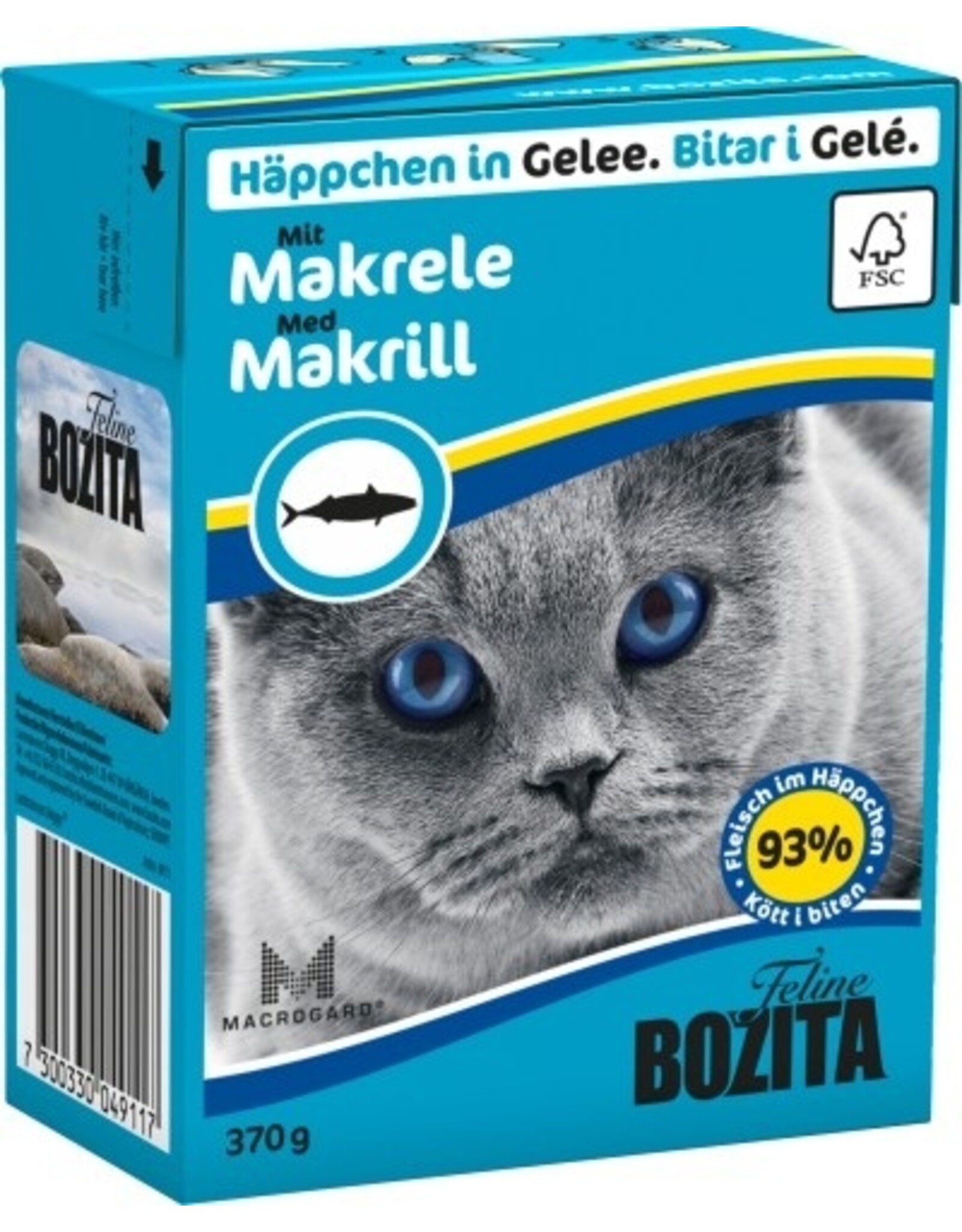 Bozita Bozita Cat Tetra Recard Häppchen in Gelee Makrele 370g