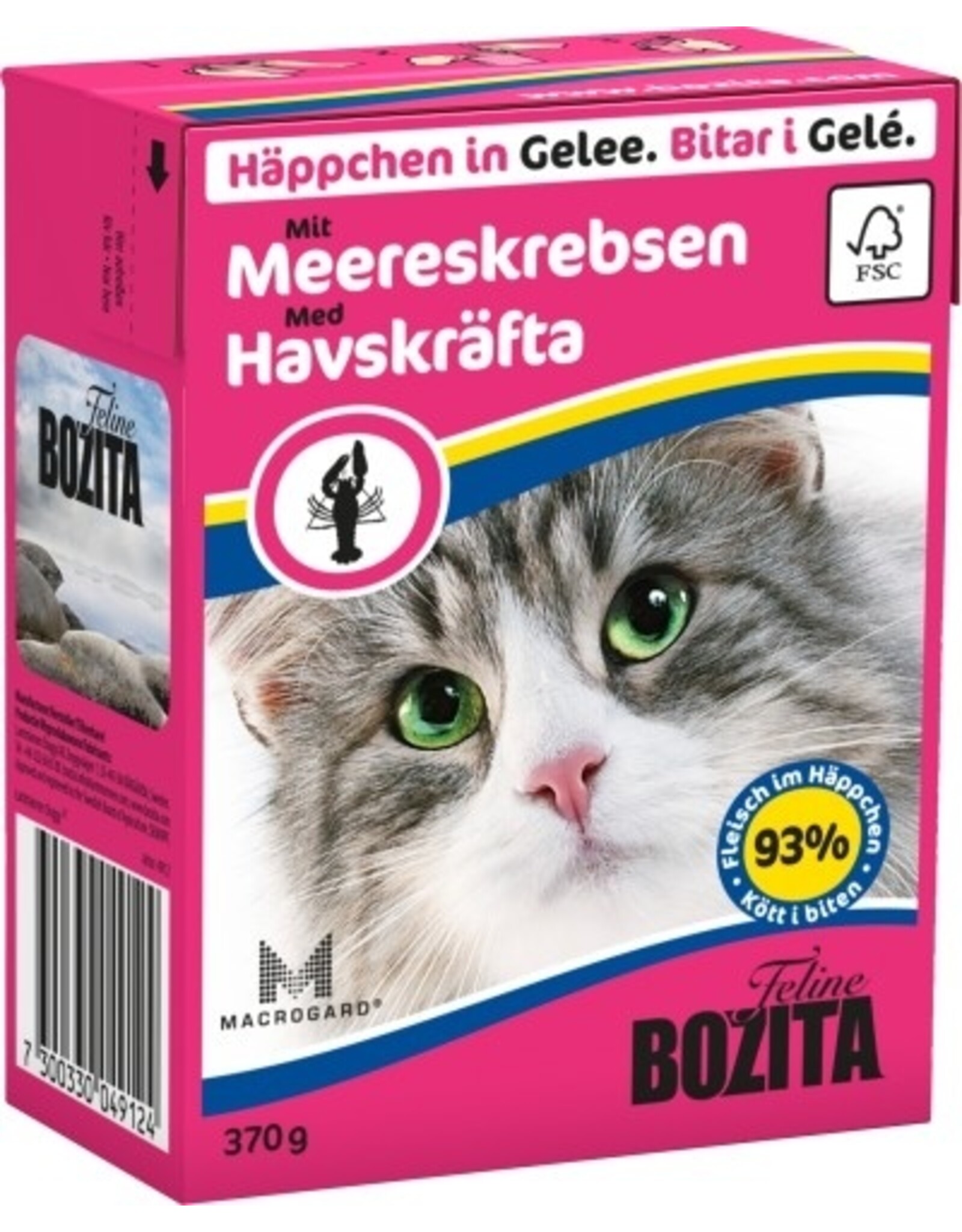 Bozita Bozita Cat Tetra Recard Häppchen in Gelee Meereskrabben 370g