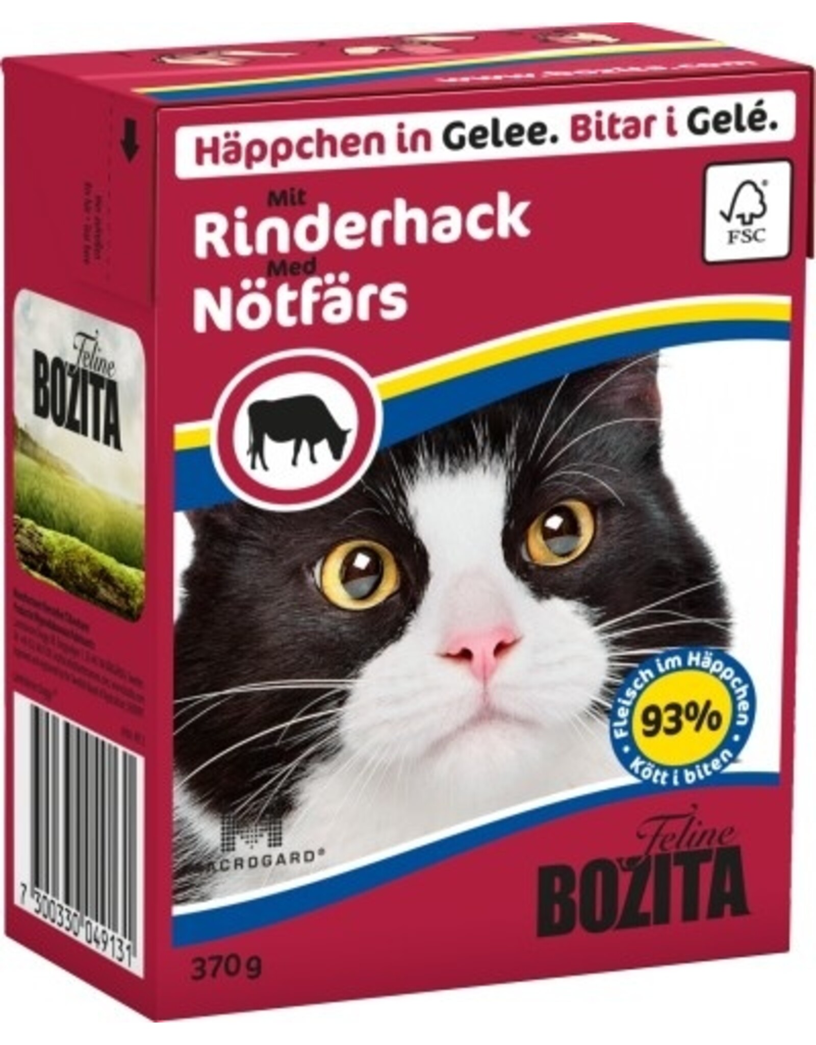 Bozita Bozita Cat Tetra Recard Häppchen in Gelee Rinderhack 370g