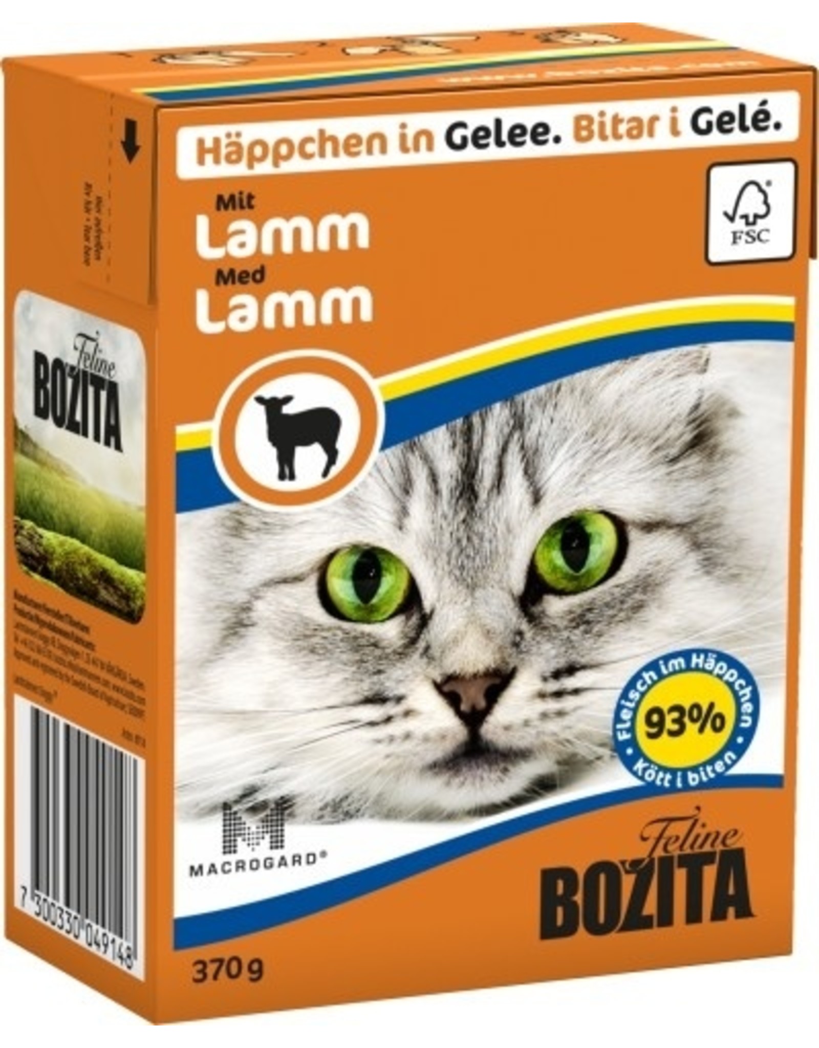 Bozita Bozita Cat Tetra Recard Häppchen in Gelee Lamm 370g