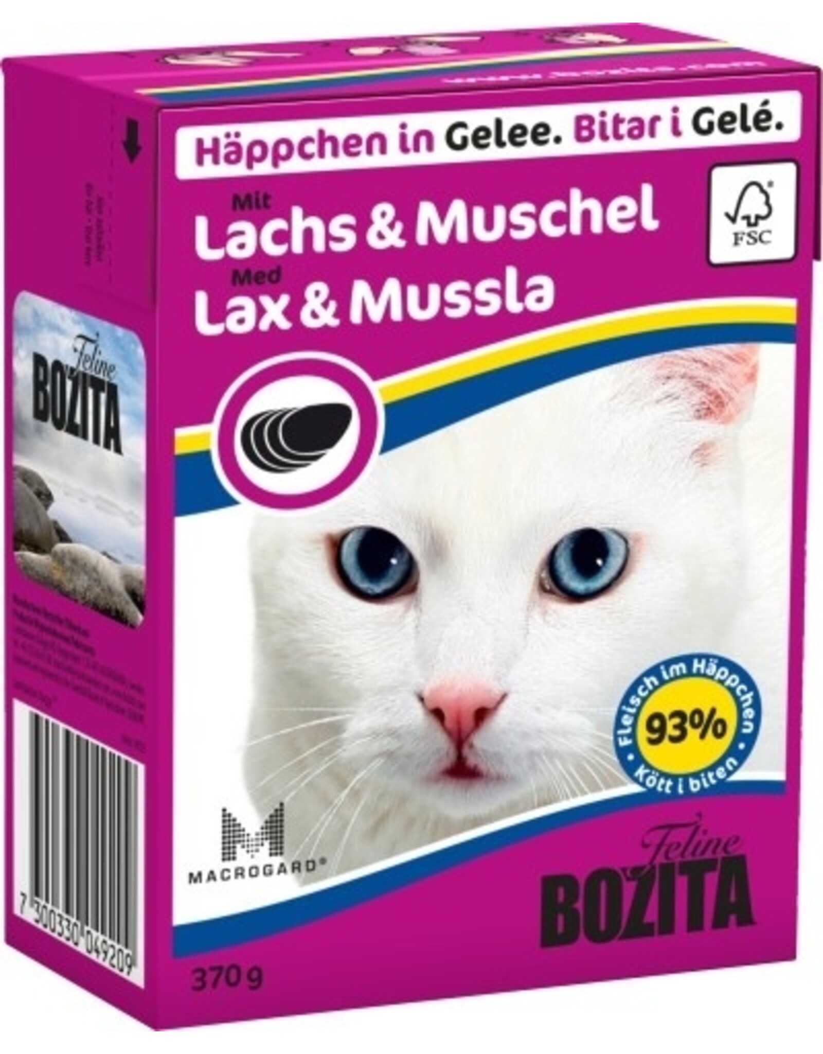 Bozita Bozita Cat Tetra Recard Häppchen in Gelee Lachs&Muschelfleisch 370g
