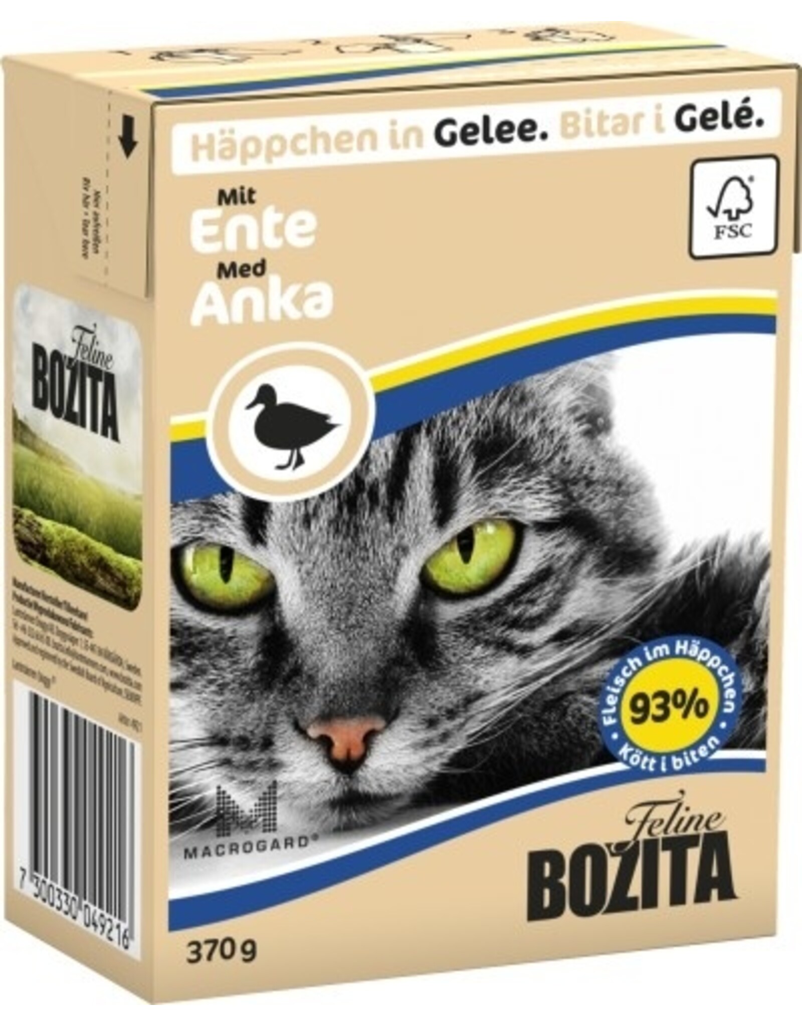 Bozita Bozita Cat Tetra Recard Häppchen in Gelee Ente 370g