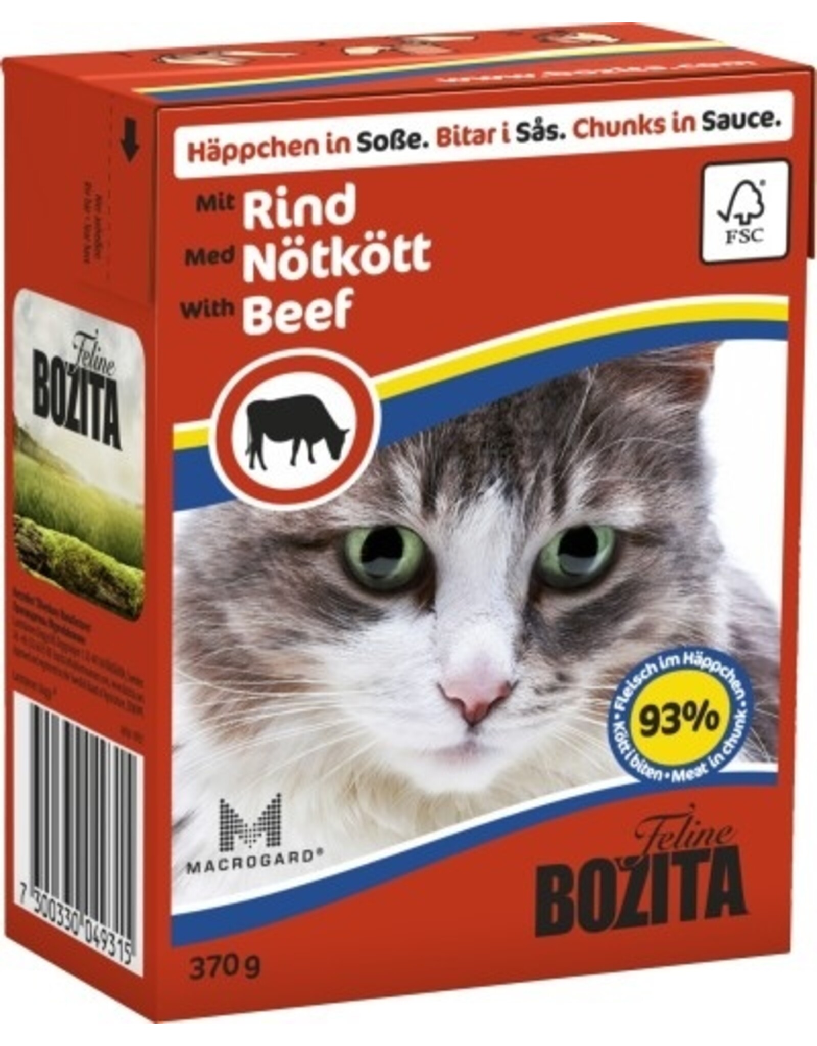 Bozita Bozita Cat Tetra Recard Häppchen in Soße Rind 370g