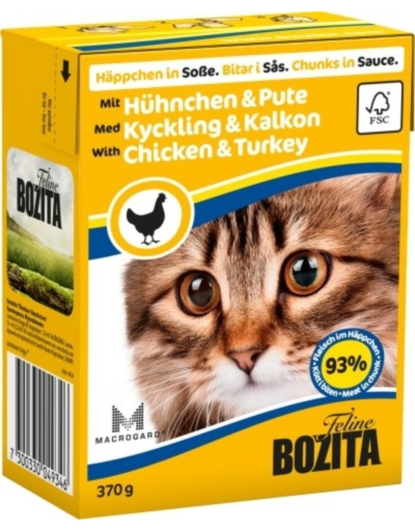 Bozita Bozita Cat Tetra Recard Häppchen in Soße Huhn & Pute 370g