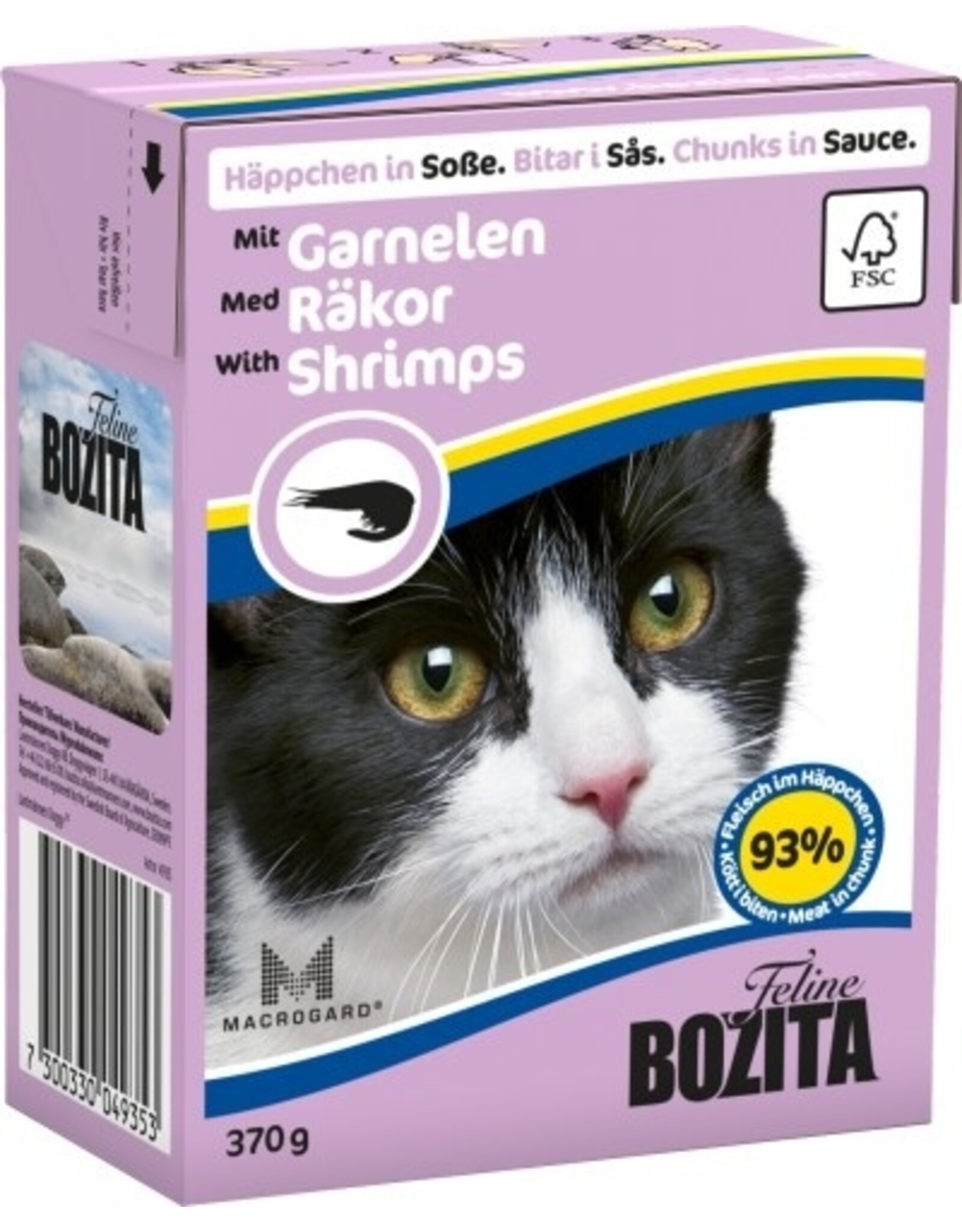 Bozita Bozita Cat Tetra Recard Häppchen in Soße Garnelen 370g
