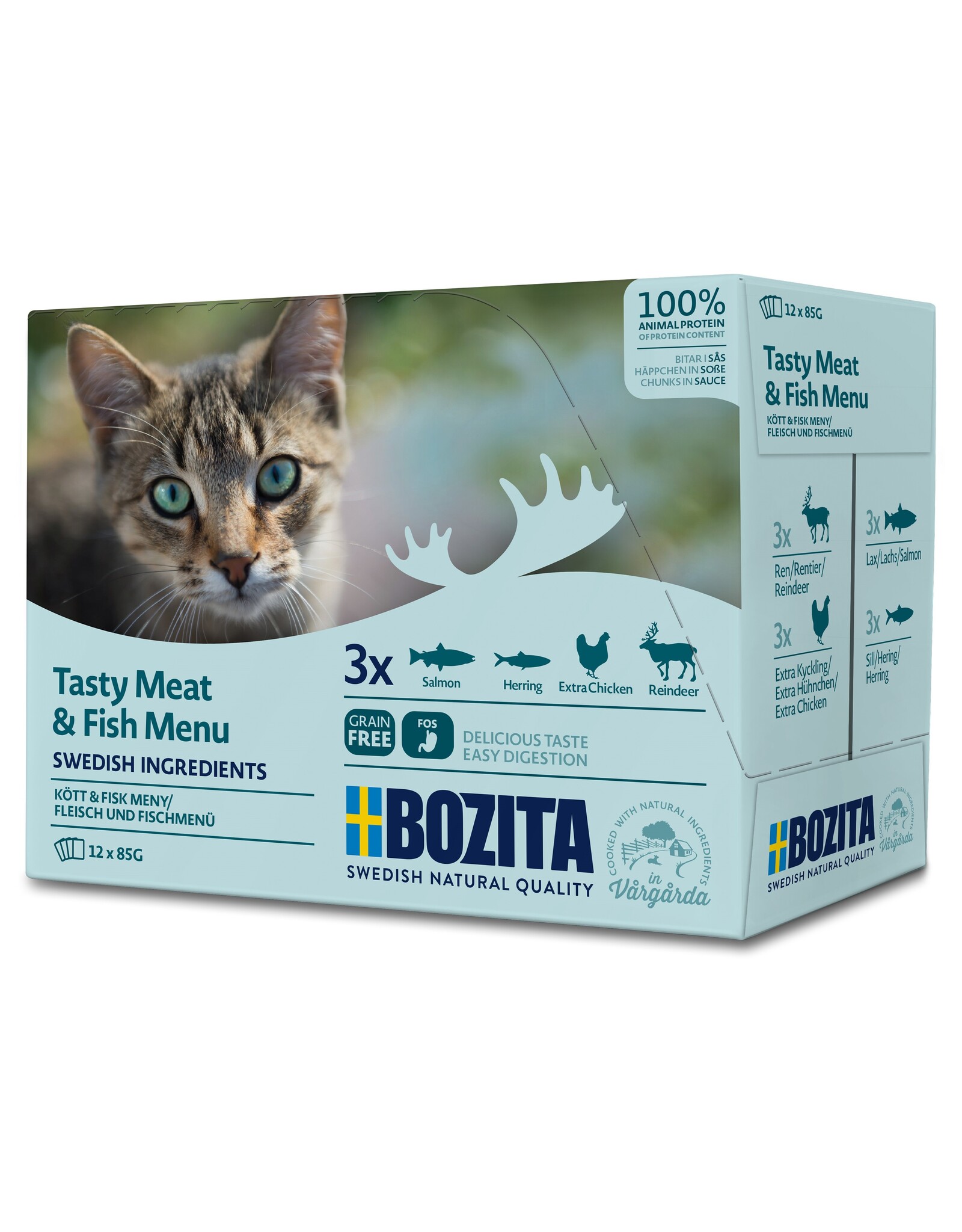 Bozita Bozita Katze Multibox Fleisch & Fisch-Menü 12x85g
