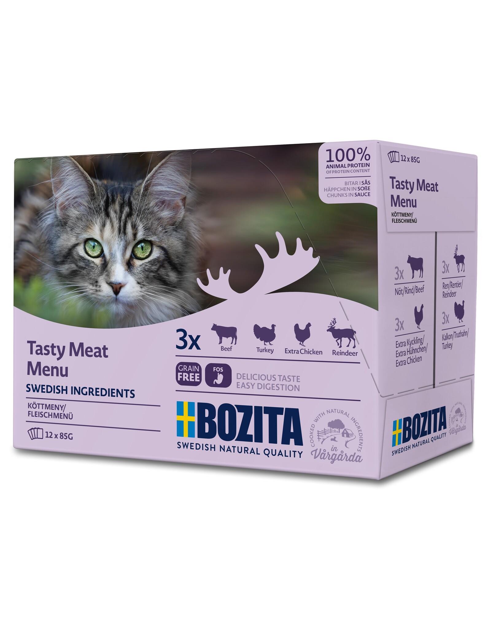 Bozita Bozita Katze Multibox Fleisch-Menü 12x85g