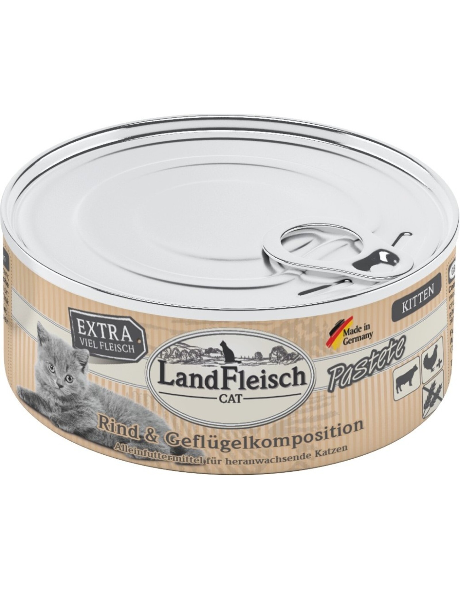 Landfleisch LandFleisch Cat Kitten Pastete Rind+Geflügelkomposition 1