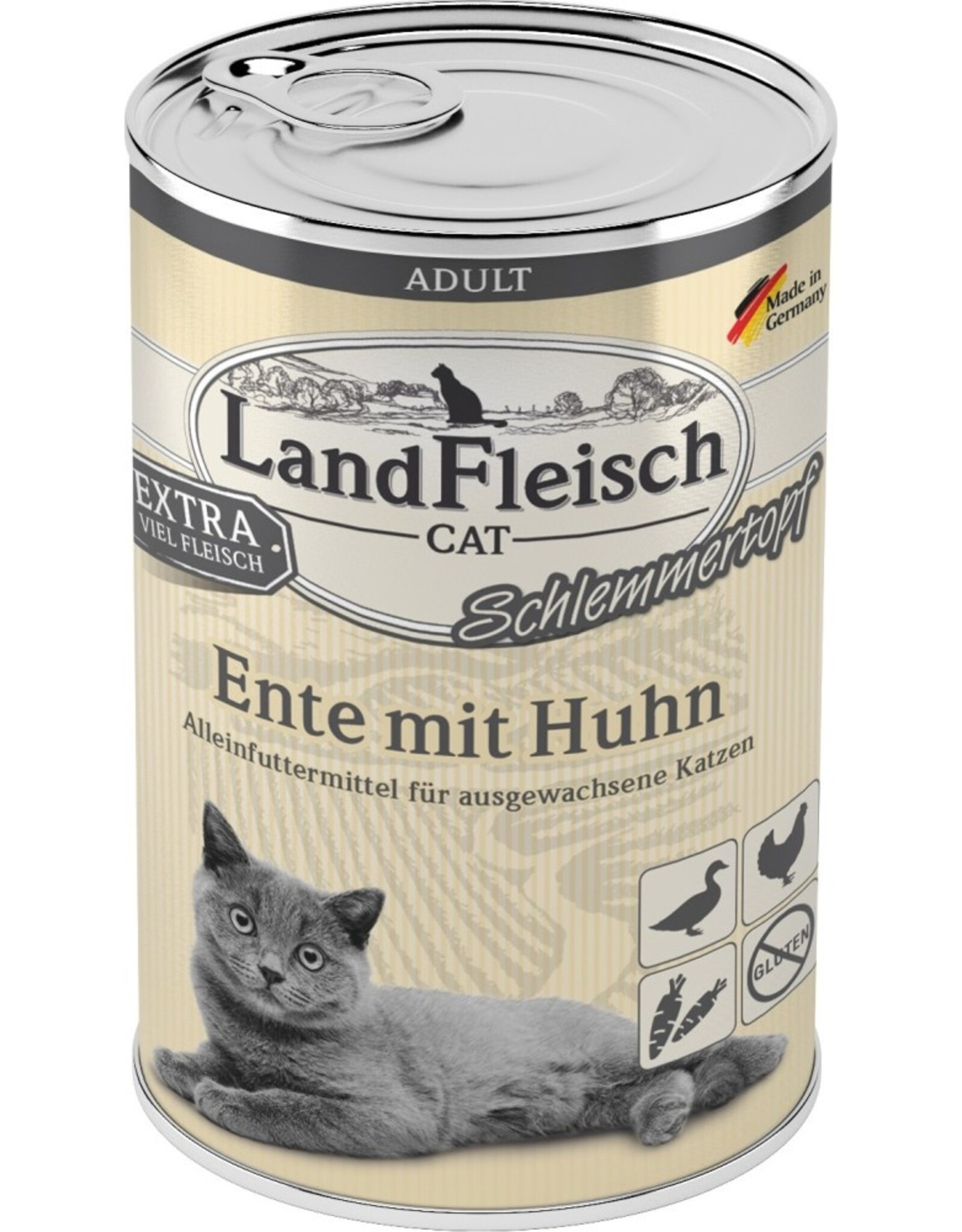 Landfleisch LandFleisch Cat Adult Schlemmertopf mit Ente & Huhn 400 g