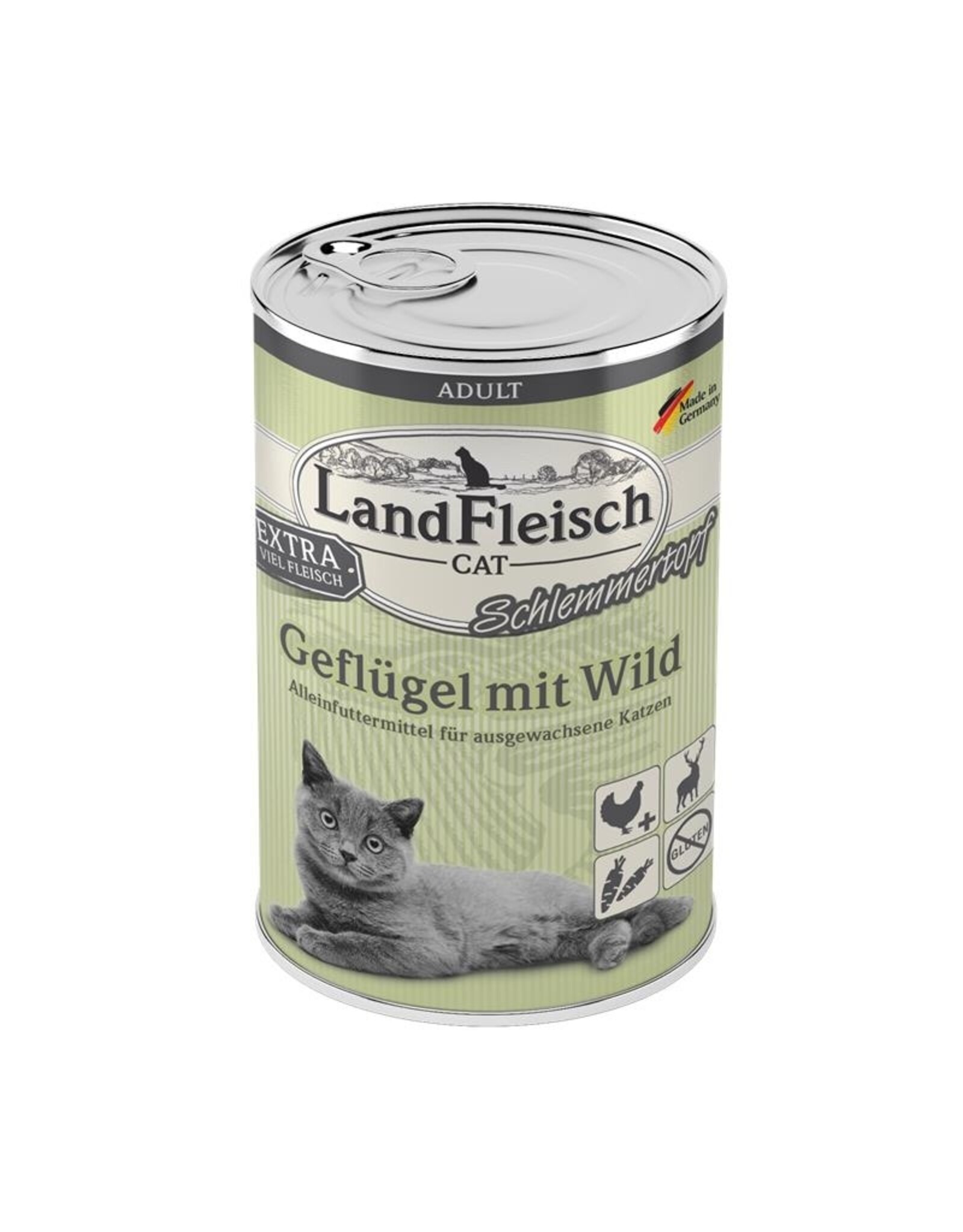Landfleisch LandFleisch Cat Adult Schlemmertopf mit Geflügel & Wild 400g