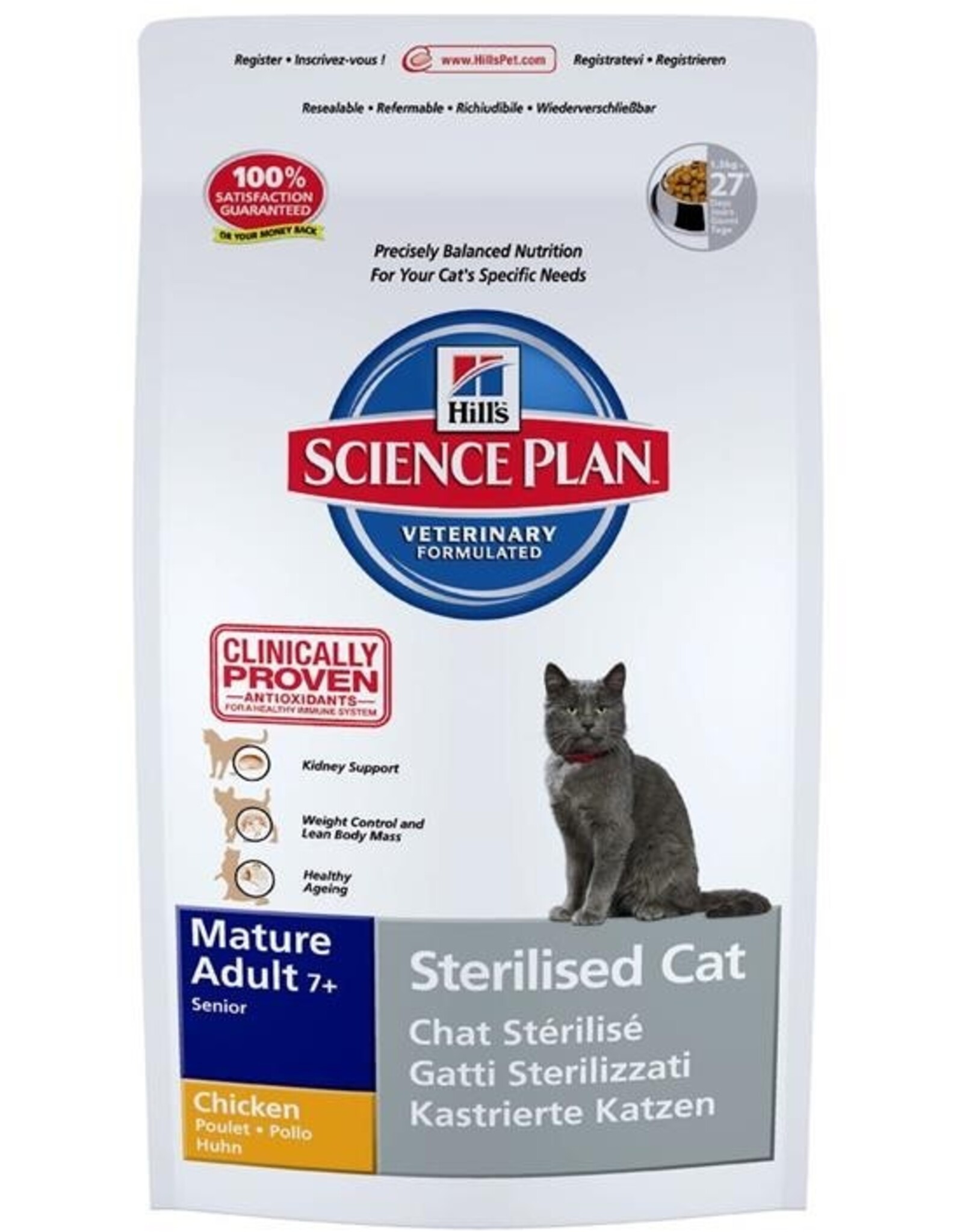 Hills Hills Science Plan Katze Mature Adult 7+ Sterilised Cat Huhn
