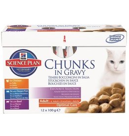 Hills Hills Science Plan Katze Adult 6x Huhn & 3x Rind & 3x Fisch