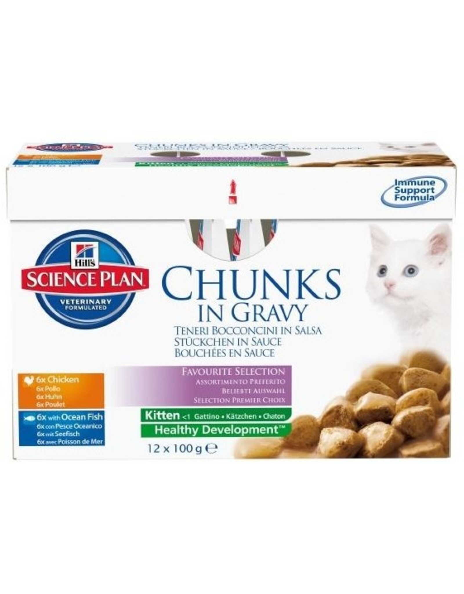 Hills Hills Science Plan Katze Kitten 6x Huhn & 6x Fisch
