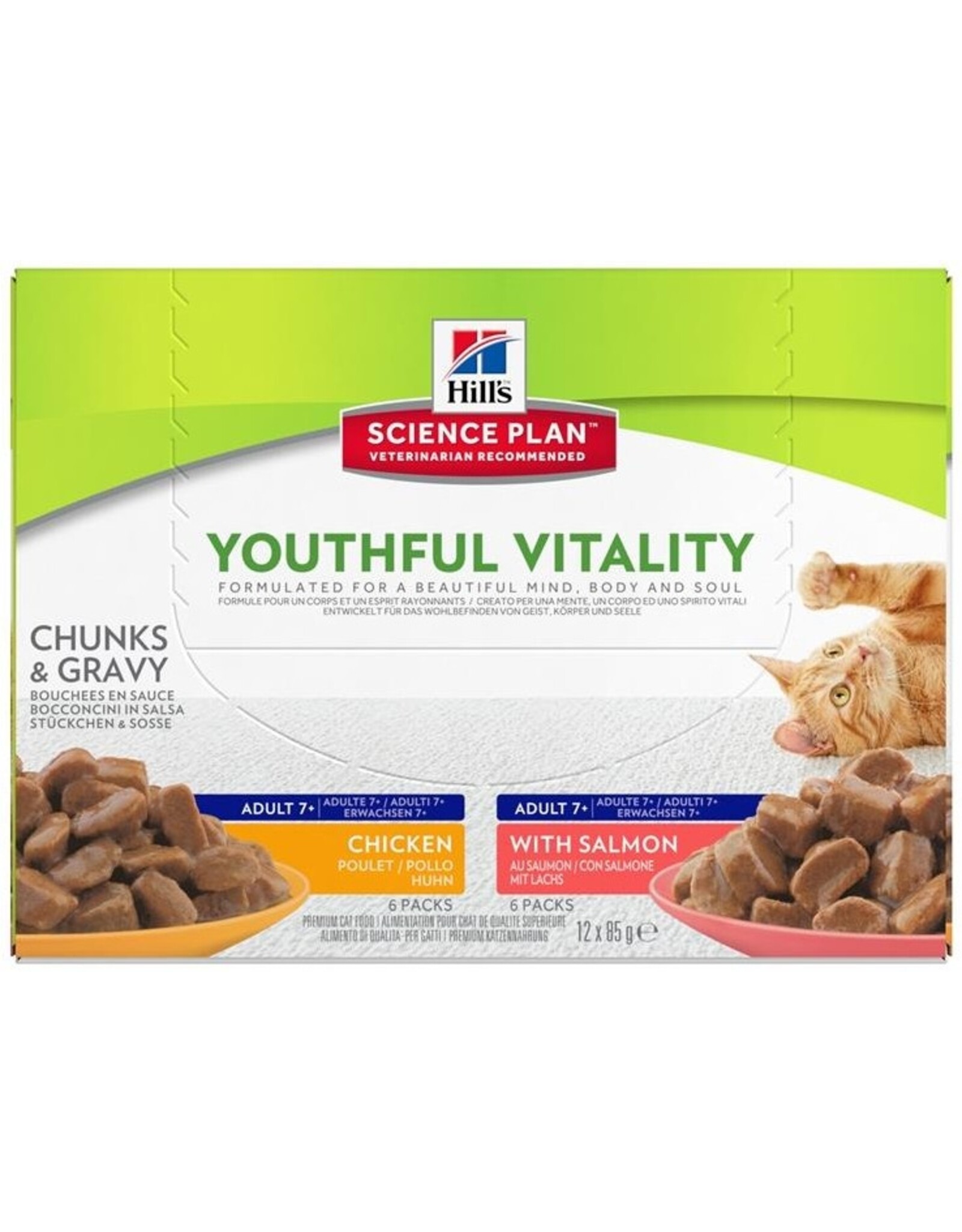 Hills Hills Science Plan Katze YV 6x Huhn & 6x Lachs Multipack