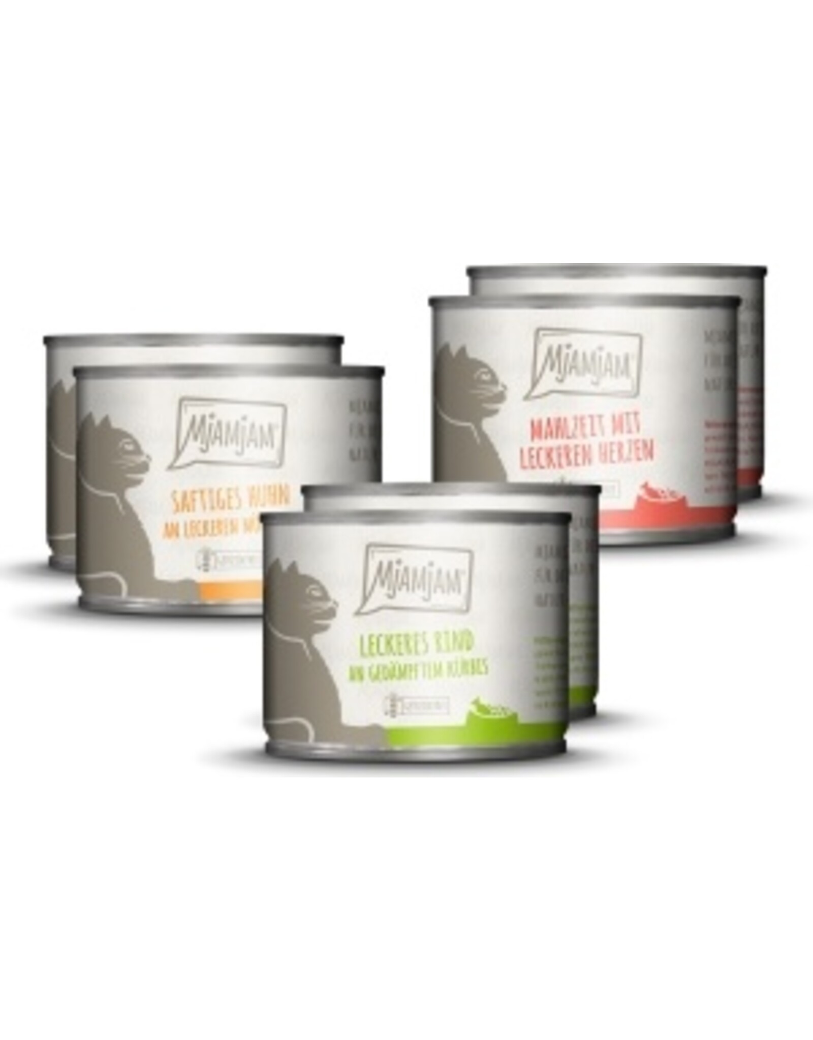 Mjamjam MjAMjAM - Katze Mixpaket I 2*Huhn, 2*Rind, 2*Herzen 200 g
