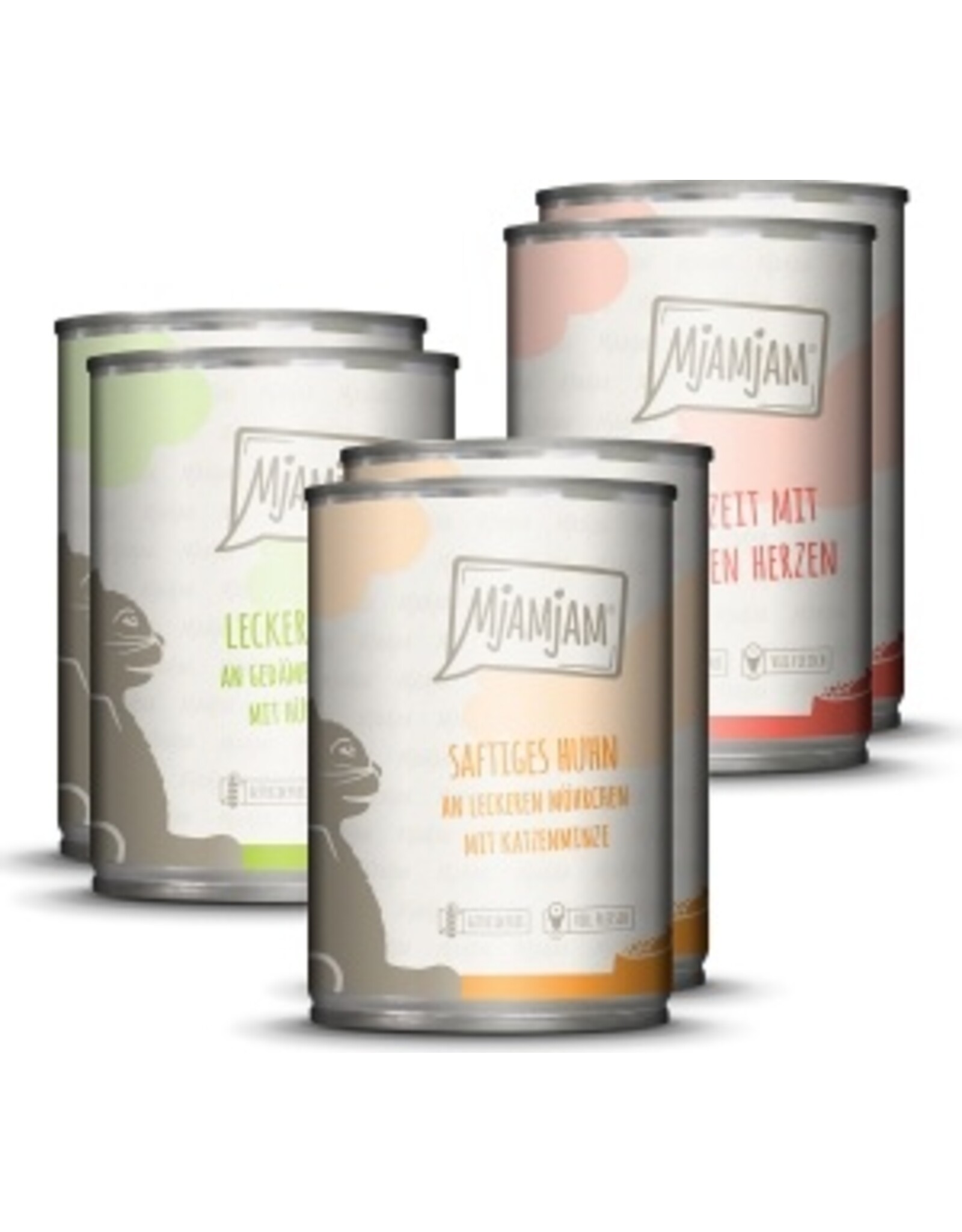 Mjamjam MjAMjAM - Katze Mixpaket I 2*Huhn, 2*Rind, 2*Herzen 400 g