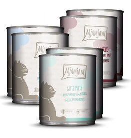 Mjamjam MjAMjAM - Katze Mixpaket II 2*Wild & Kaninchen, 2*Pute, 2*Ente 800g