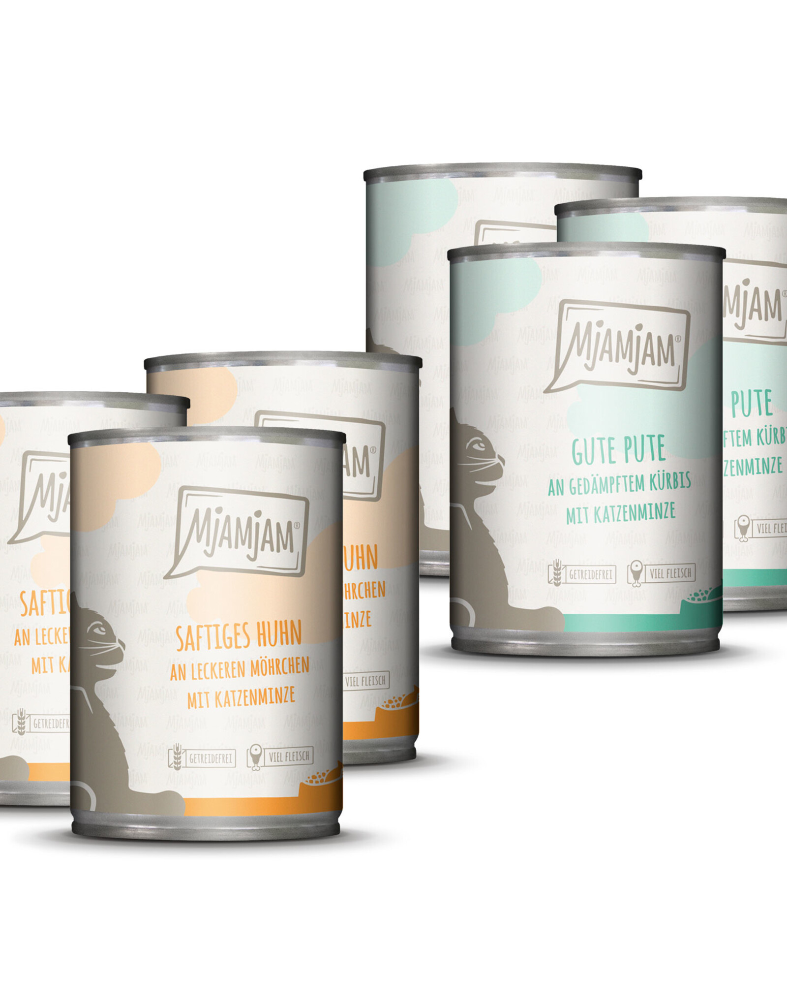 Mjamjam MjAMjAM - Katze Monopaket I mit 3*Huhn und 3*Pute 400 g