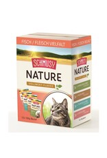 Kattovit Schmusy Nature Vollwert-Flakes Fisch/Fleisch Multibox 12x100g