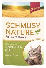 Kattovit Schmusy Vollwert Flakes Kaninchen & Reis 100gP