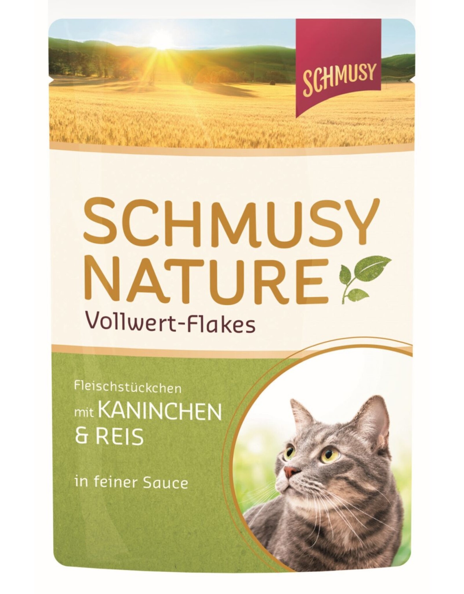 Kattovit Schmusy Vollwert Flakes Kaninchen & Reis 100gP